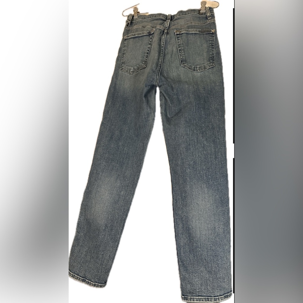 7 FOR ALL MANKIND Alexa Cropped High Waisted Straight Leg Vintage Wash Womens 28 - Picture 5 of 15